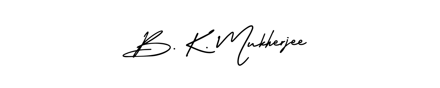 B. K. Mukherjee stylish signature style. Best Handwritten Sign (AmerikaSignatureDemo-Regular) for my name. Handwritten Signature Collection Ideas for my name B. K. Mukherjee. B. K. Mukherjee signature style 3 images and pictures png