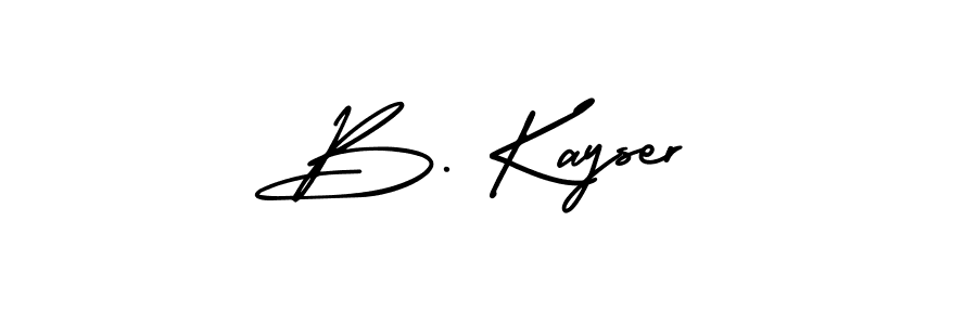 How to make B. Kayser signature? AmerikaSignatureDemo-Regular is a professional autograph style. Create handwritten signature for B. Kayser name. B. Kayser signature style 3 images and pictures png