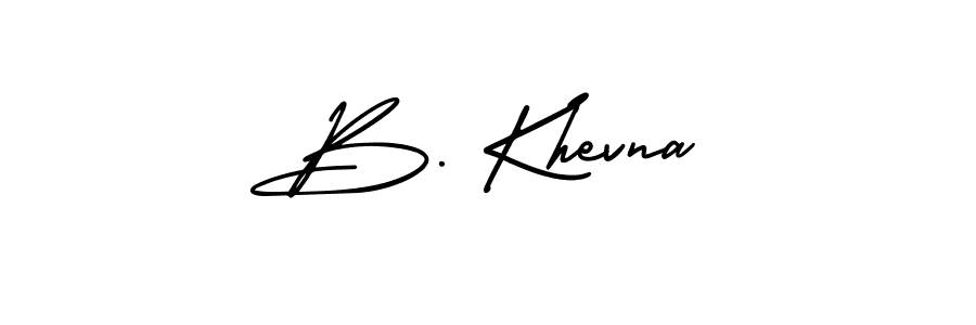 How to make B. Khevna name signature. Use AmerikaSignatureDemo-Regular style for creating short signs online. This is the latest handwritten sign. B. Khevna signature style 3 images and pictures png