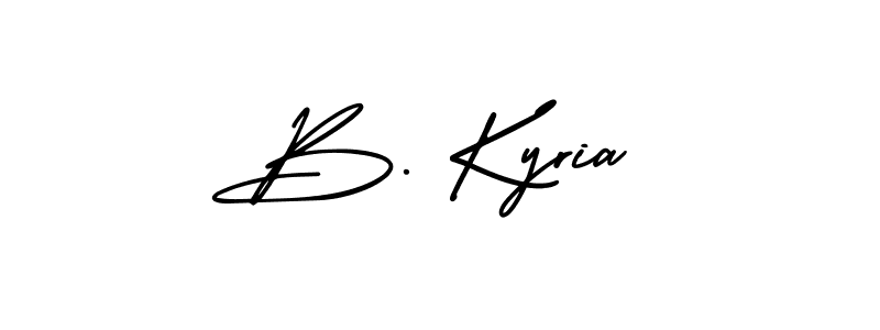 This is the best signature style for the B. Kyria name. Also you like these signature font (AmerikaSignatureDemo-Regular). Mix name signature. B. Kyria signature style 3 images and pictures png