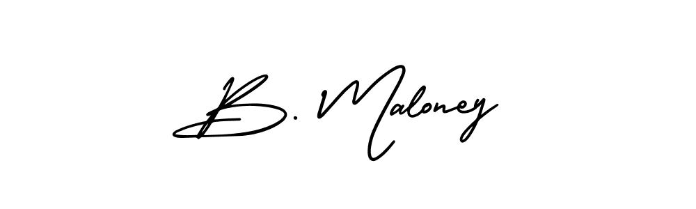 AmerikaSignatureDemo-Regular is a professional signature style that is perfect for those who want to add a touch of class to their signature. It is also a great choice for those who want to make their signature more unique. Get B. Maloney name to fancy signature for free. B. Maloney signature style 3 images and pictures png