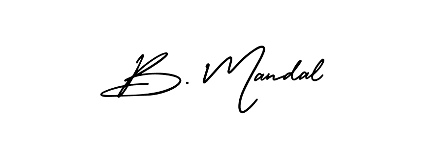 Similarly AmerikaSignatureDemo-Regular is the best handwritten signature design. Signature creator online .You can use it as an online autograph creator for name B. Mandal. B. Mandal signature style 3 images and pictures png