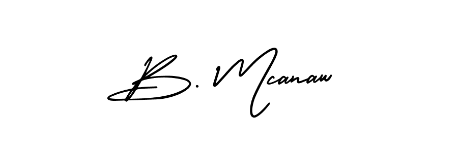 Create a beautiful signature design for name B. Mcanaw. With this signature (AmerikaSignatureDemo-Regular) fonts, you can make a handwritten signature for free. B. Mcanaw signature style 3 images and pictures png