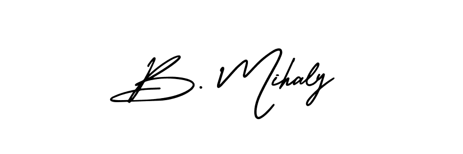 How to Draw B. Mihaly signature style? AmerikaSignatureDemo-Regular is a latest design signature styles for name B. Mihaly. B. Mihaly signature style 3 images and pictures png