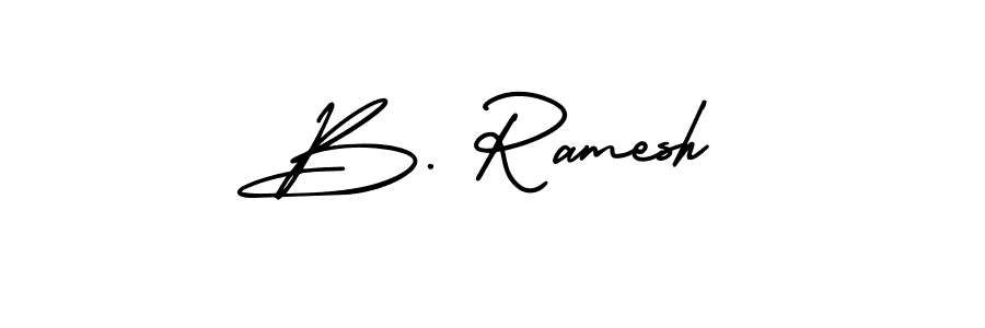 How to Draw B. Ramesh signature style? AmerikaSignatureDemo-Regular is a latest design signature styles for name B. Ramesh. B. Ramesh signature style 3 images and pictures png