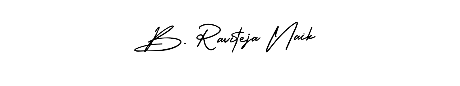 How to make B. Raviteja Naik signature? AmerikaSignatureDemo-Regular is a professional autograph style. Create handwritten signature for B. Raviteja Naik name. B. Raviteja Naik signature style 3 images and pictures png