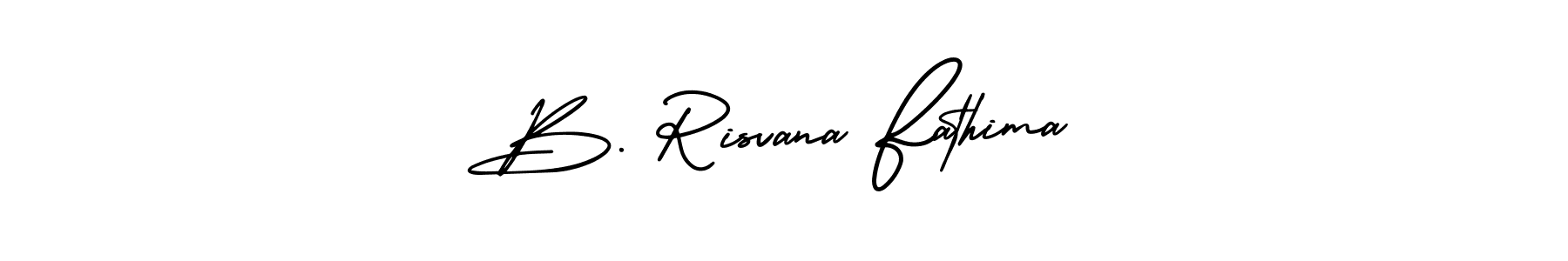 How to make B. Risvana Fathima signature? AmerikaSignatureDemo-Regular is a professional autograph style. Create handwritten signature for B. Risvana Fathima name. B. Risvana Fathima signature style 3 images and pictures png