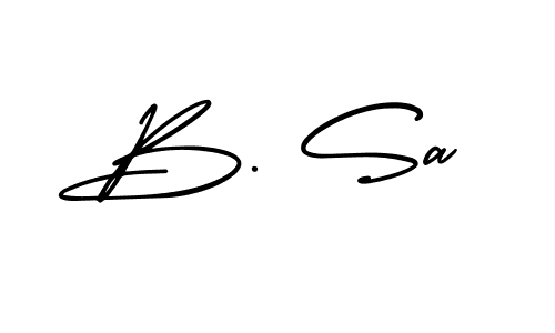 Create a beautiful signature design for name B. Sa. With this signature (AmerikaSignatureDemo-Regular) fonts, you can make a handwritten signature for free. B. Sa signature style 3 images and pictures png