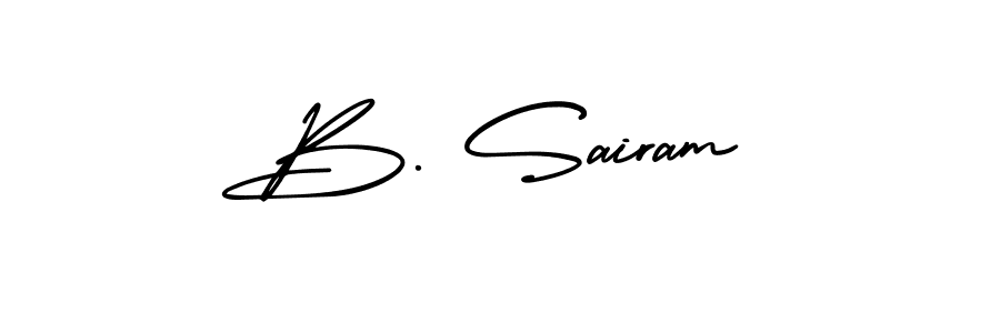 How to make B. Sairam signature? AmerikaSignatureDemo-Regular is a professional autograph style. Create handwritten signature for B. Sairam name. B. Sairam signature style 3 images and pictures png