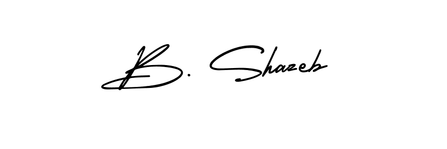 AmerikaSignatureDemo-Regular is a professional signature style that is perfect for those who want to add a touch of class to their signature. It is also a great choice for those who want to make their signature more unique. Get B. Shazeb name to fancy signature for free. B. Shazeb signature style 3 images and pictures png