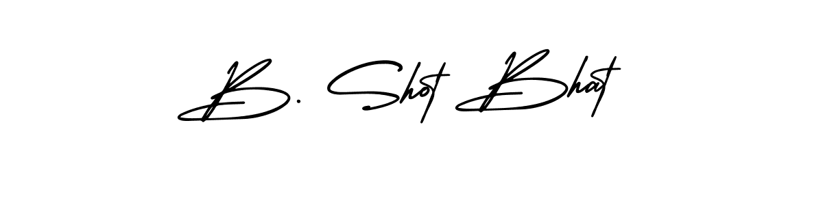 Similarly AmerikaSignatureDemo-Regular is the best handwritten signature design. Signature creator online .You can use it as an online autograph creator for name B. Shot Bhat. B. Shot Bhat signature style 3 images and pictures png