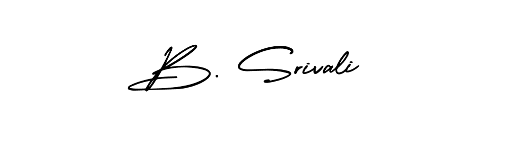 Also You can easily find your signature by using the search form. We will create B. Srivali name handwritten signature images for you free of cost using AmerikaSignatureDemo-Regular sign style. B. Srivali signature style 3 images and pictures png