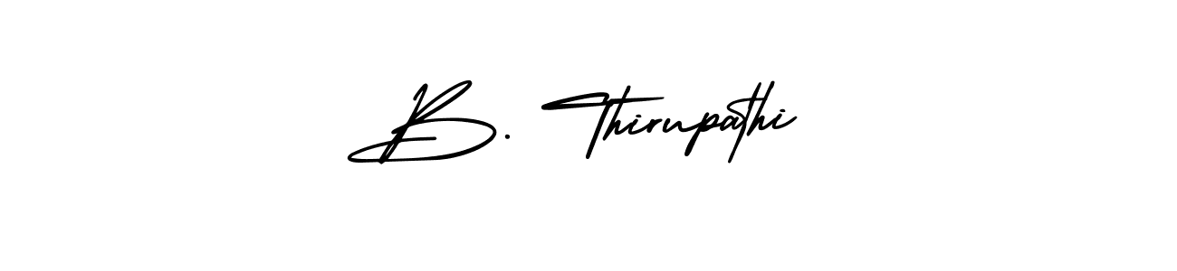 How to Draw B. Thirupathi signature style? AmerikaSignatureDemo-Regular is a latest design signature styles for name B. Thirupathi. B. Thirupathi signature style 3 images and pictures png