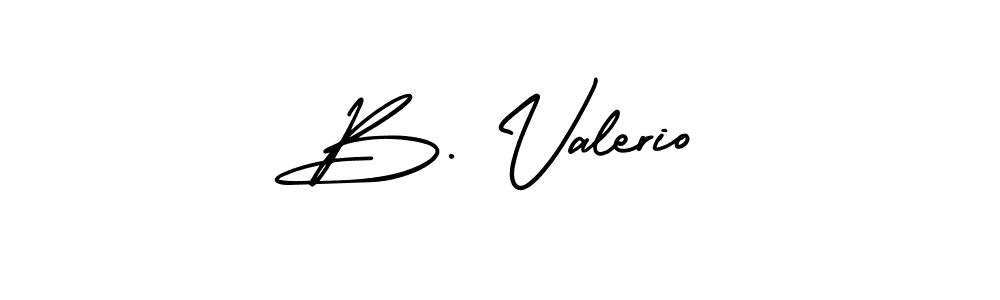 Create a beautiful signature design for name B. Valerio. With this signature (AmerikaSignatureDemo-Regular) fonts, you can make a handwritten signature for free. B. Valerio signature style 3 images and pictures png