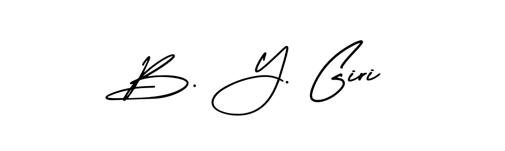 Make a beautiful signature design for name B. Y. Giri. Use this online signature maker to create a handwritten signature for free. B. Y. Giri signature style 3 images and pictures png