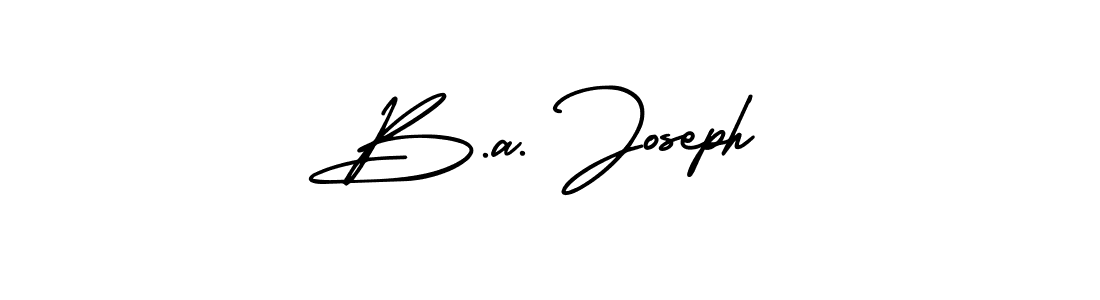 Use a signature maker to create a handwritten signature online. With this signature software, you can design (AmerikaSignatureDemo-Regular) your own signature for name B.a. Joseph. B.a. Joseph signature style 3 images and pictures png