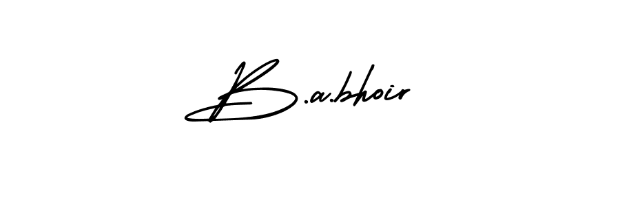 if you are searching for the best signature style for your name B.a.bhoir. so please give up your signature search. here we have designed multiple signature styles  using AmerikaSignatureDemo-Regular. B.a.bhoir signature style 3 images and pictures png