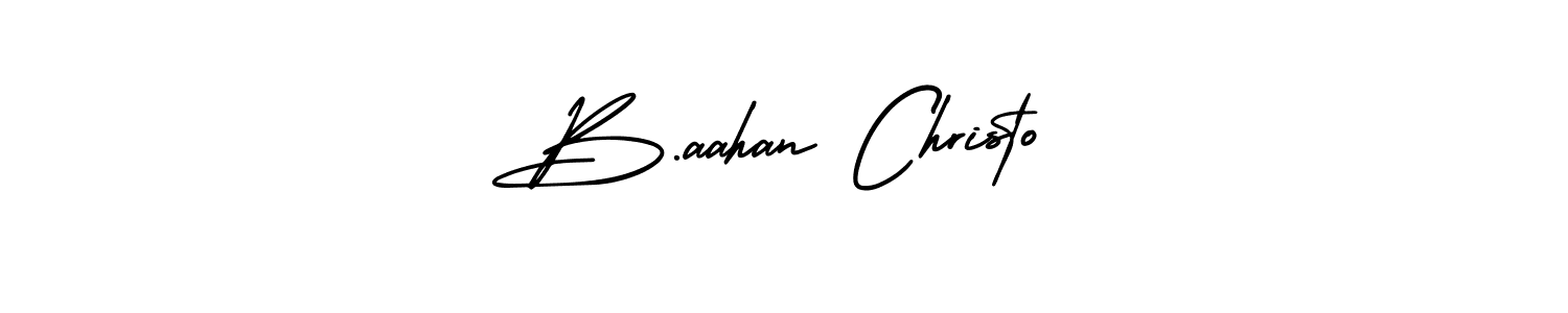 Also we have B.aahan Christo name is the best signature style. Create professional handwritten signature collection using AmerikaSignatureDemo-Regular autograph style. B.aahan Christo signature style 3 images and pictures png