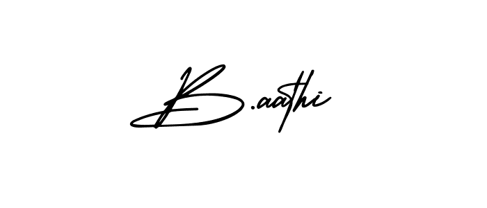 Similarly AmerikaSignatureDemo-Regular is the best handwritten signature design. Signature creator online .You can use it as an online autograph creator for name B.aathi. B.aathi signature style 3 images and pictures png