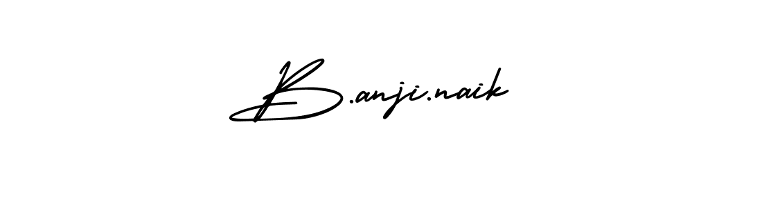 Use a signature maker to create a handwritten signature online. With this signature software, you can design (AmerikaSignatureDemo-Regular) your own signature for name B.anji.naik. B.anji.naik signature style 3 images and pictures png