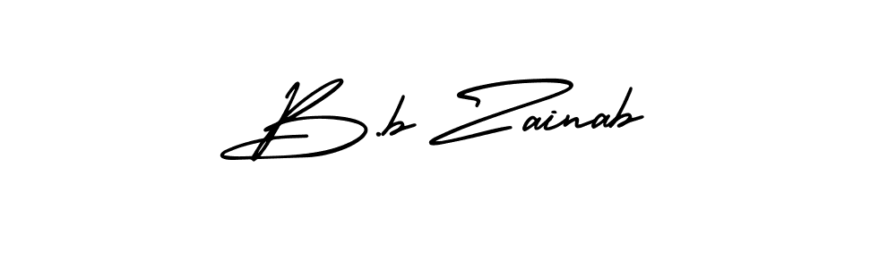 Design your own signature with our free online signature maker. With this signature software, you can create a handwritten (AmerikaSignatureDemo-Regular) signature for name B.b Zainab. B.b Zainab signature style 3 images and pictures png
