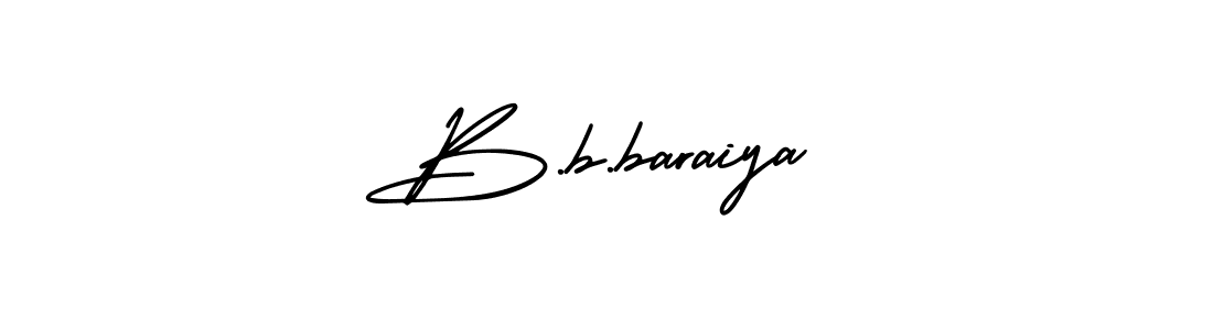 Also You can easily find your signature by using the search form. We will create B.b.baraiya name handwritten signature images for you free of cost using AmerikaSignatureDemo-Regular sign style. B.b.baraiya signature style 3 images and pictures png