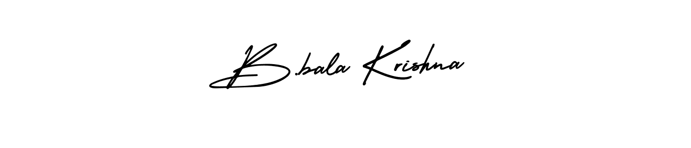 How to make B.bala Krishna name signature. Use AmerikaSignatureDemo-Regular style for creating short signs online. This is the latest handwritten sign. B.bala Krishna signature style 3 images and pictures png