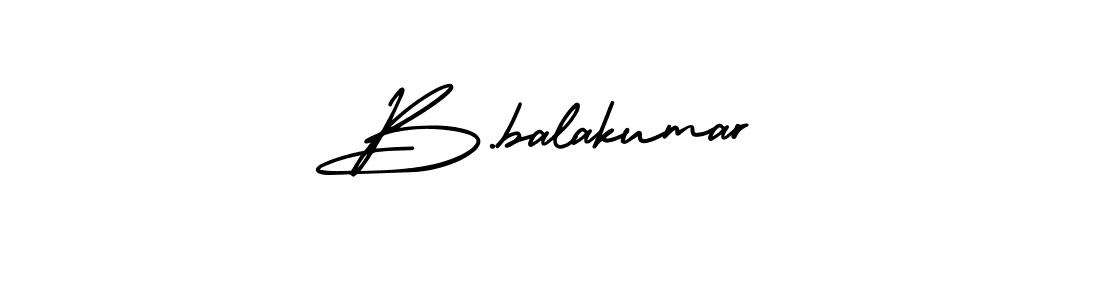 You should practise on your own different ways (AmerikaSignatureDemo-Regular) to write your name (B.balakumar) in signature. don't let someone else do it for you. B.balakumar signature style 3 images and pictures png