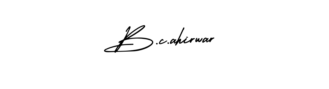 Create a beautiful signature design for name B.c.ahirwar. With this signature (AmerikaSignatureDemo-Regular) fonts, you can make a handwritten signature for free. B.c.ahirwar signature style 3 images and pictures png