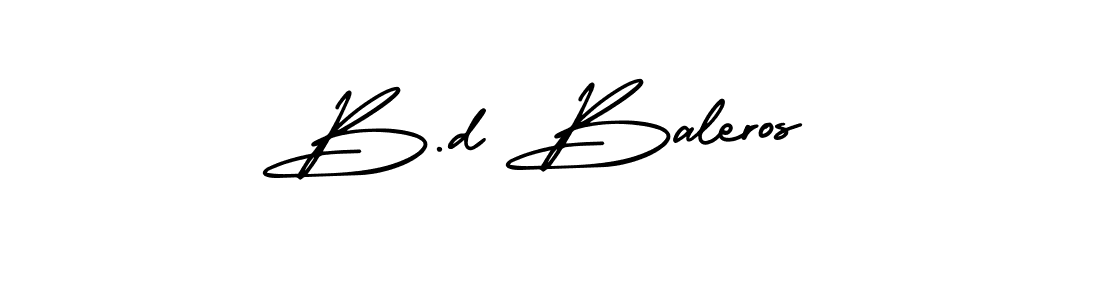 Make a beautiful signature design for name B.d Baleros. With this signature (AmerikaSignatureDemo-Regular) style, you can create a handwritten signature for free. B.d Baleros signature style 3 images and pictures png
