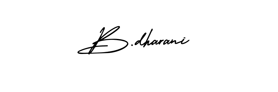 Create a beautiful signature design for name B.dharani. With this signature (AmerikaSignatureDemo-Regular) fonts, you can make a handwritten signature for free. B.dharani signature style 3 images and pictures png