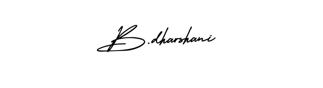 The best way (AmerikaSignatureDemo-Regular) to make a short signature is to pick only two or three words in your name. The name B.dharshani include a total of six letters. For converting this name. B.dharshani signature style 3 images and pictures png