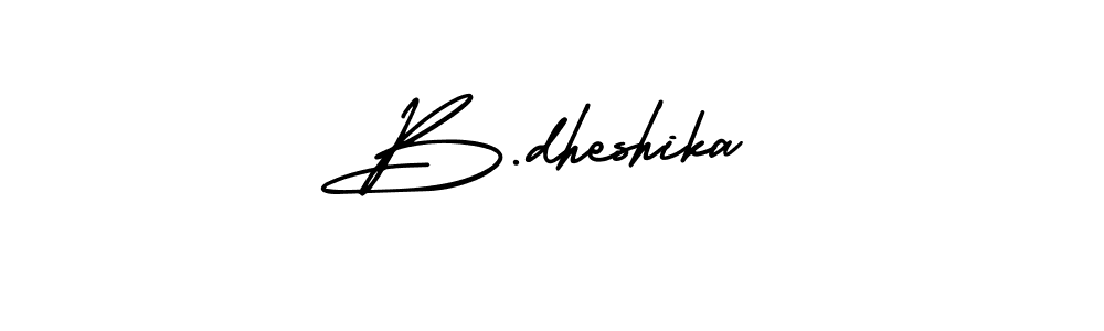 Also You can easily find your signature by using the search form. We will create B.dheshika name handwritten signature images for you free of cost using AmerikaSignatureDemo-Regular sign style. B.dheshika signature style 3 images and pictures png