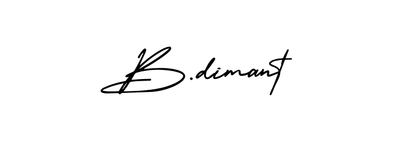 How to make B.dimant signature? AmerikaSignatureDemo-Regular is a professional autograph style. Create handwritten signature for B.dimant name. B.dimant signature style 3 images and pictures png