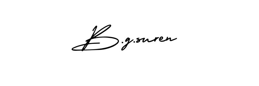 How to Draw B.g.suren signature style? AmerikaSignatureDemo-Regular is a latest design signature styles for name B.g.suren. B.g.suren signature style 3 images and pictures png