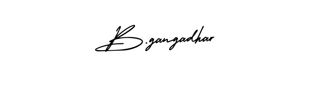 Also we have B.gangadhar name is the best signature style. Create professional handwritten signature collection using AmerikaSignatureDemo-Regular autograph style. B.gangadhar signature style 3 images and pictures png