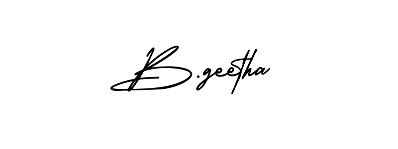 Design your own signature with our free online signature maker. With this signature software, you can create a handwritten (AmerikaSignatureDemo-Regular) signature for name B.geetha. B.geetha signature style 3 images and pictures png