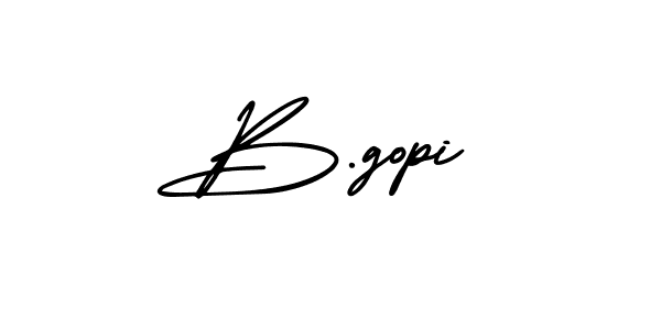 B.gopi stylish signature style. Best Handwritten Sign (AmerikaSignatureDemo-Regular) for my name. Handwritten Signature Collection Ideas for my name B.gopi. B.gopi signature style 3 images and pictures png