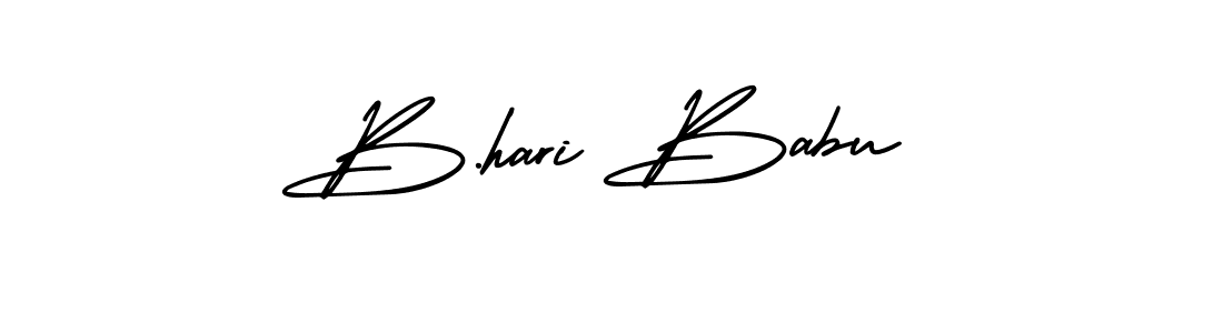 Make a beautiful signature design for name B.hari Babu. With this signature (AmerikaSignatureDemo-Regular) style, you can create a handwritten signature for free. B.hari Babu signature style 3 images and pictures png