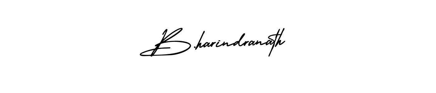 You should practise on your own different ways (AmerikaSignatureDemo-Regular) to write your name (B.harindranath) in signature. don't let someone else do it for you. B.harindranath signature style 3 images and pictures png