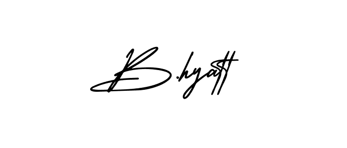 Similarly AmerikaSignatureDemo-Regular is the best handwritten signature design. Signature creator online .You can use it as an online autograph creator for name B.hyatt. B.hyatt signature style 3 images and pictures png