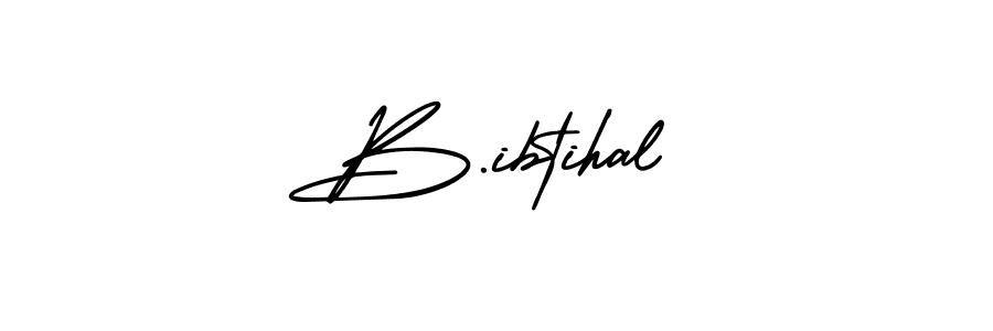 Create a beautiful signature design for name B.ibtihal. With this signature (AmerikaSignatureDemo-Regular) fonts, you can make a handwritten signature for free. B.ibtihal signature style 3 images and pictures png