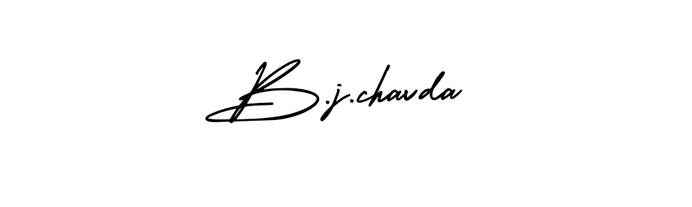 Make a beautiful signature design for name B.j.chavda. With this signature (AmerikaSignatureDemo-Regular) style, you can create a handwritten signature for free. B.j.chavda signature style 3 images and pictures png