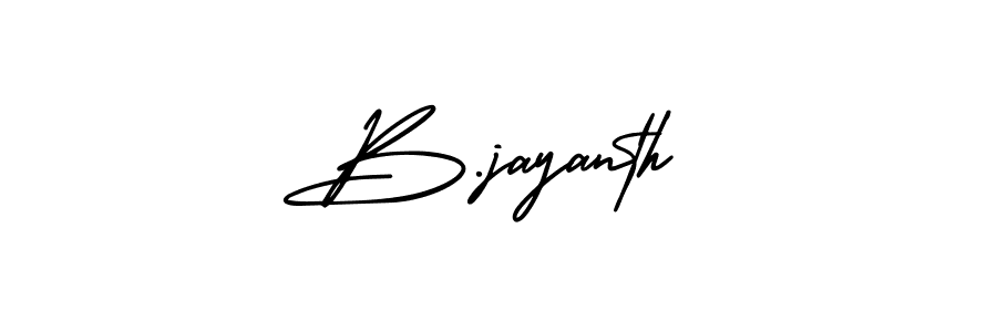 How to make B.jayanth signature? AmerikaSignatureDemo-Regular is a professional autograph style. Create handwritten signature for B.jayanth name. B.jayanth signature style 3 images and pictures png