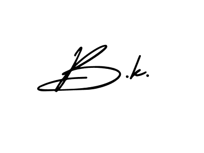 The best way (AmerikaSignatureDemo-Regular) to make a short signature is to pick only two or three words in your name. The name B.k. include a total of six letters. For converting this name. B.k. signature style 3 images and pictures png