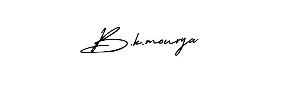 B.k.mourya stylish signature style. Best Handwritten Sign (AmerikaSignatureDemo-Regular) for my name. Handwritten Signature Collection Ideas for my name B.k.mourya. B.k.mourya signature style 3 images and pictures png