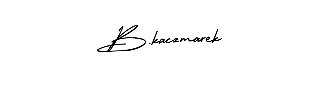 Create a beautiful signature design for name B.kaczmarek. With this signature (AmerikaSignatureDemo-Regular) fonts, you can make a handwritten signature for free. B.kaczmarek signature style 3 images and pictures png