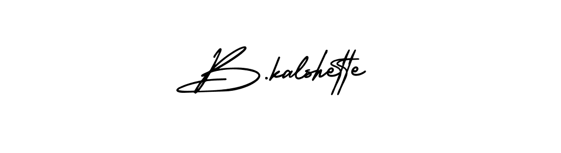 Use a signature maker to create a handwritten signature online. With this signature software, you can design (AmerikaSignatureDemo-Regular) your own signature for name B.kalshette. B.kalshette signature style 3 images and pictures png