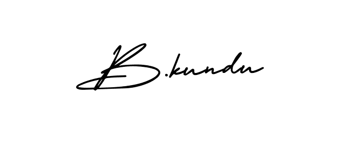 How to make B.kundu name signature. Use AmerikaSignatureDemo-Regular style for creating short signs online. This is the latest handwritten sign. B.kundu signature style 3 images and pictures png