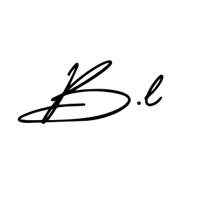 Make a beautiful signature design for name B.l. With this signature (AmerikaSignatureDemo-Regular) style, you can create a handwritten signature for free. B.l signature style 3 images and pictures png